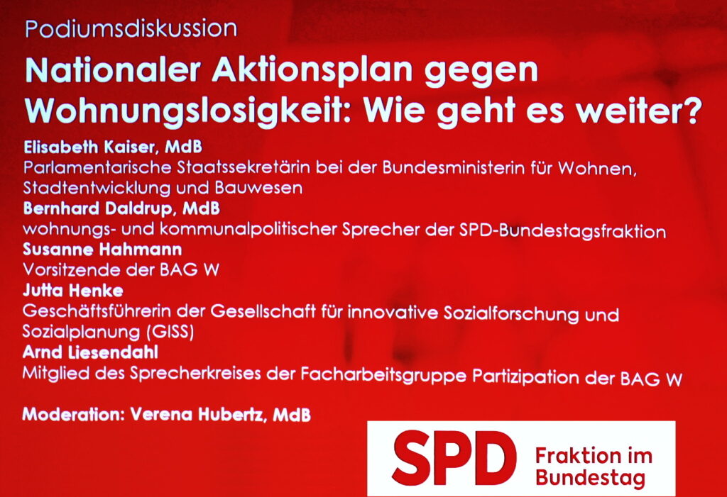 Wohnungslosenhilfe bei SPD und Gruenen - NAP gegen Wohnungslosigkeit - Quo Vadis?