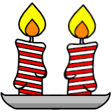 Zwei-Kerzen-Icon