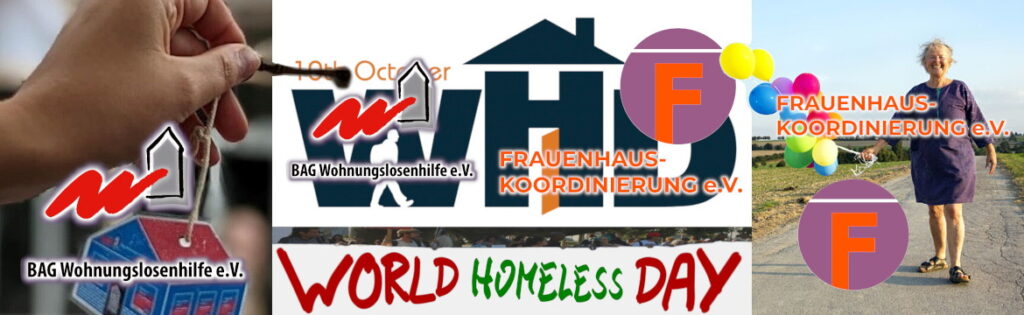 BAG Wohnungslosenhilfe und FrauenhausKoordinierung zum World Homeless Day 2024