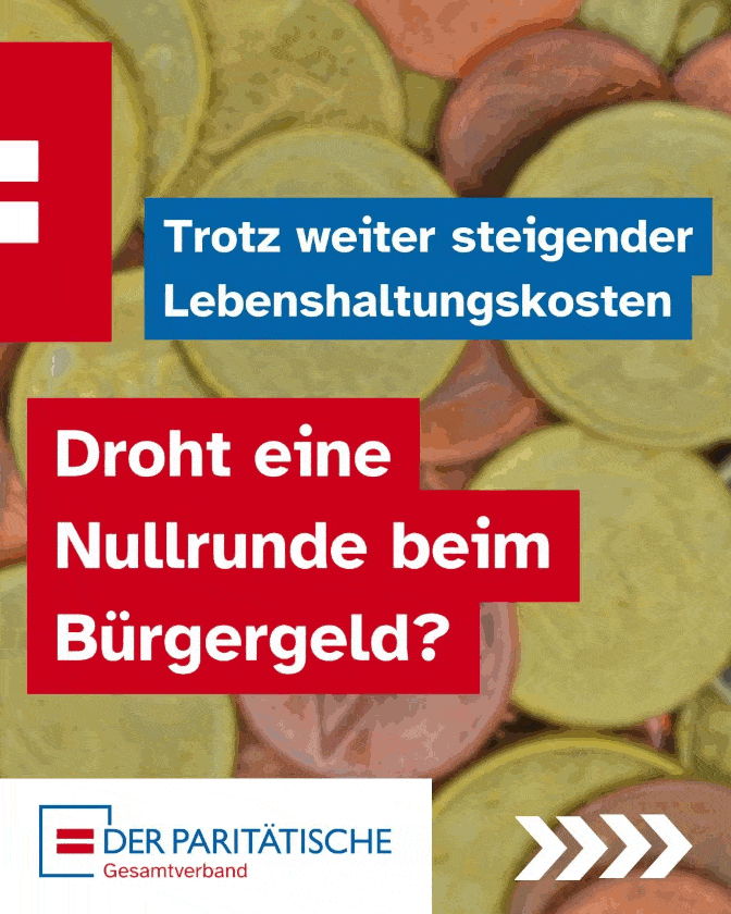 Der Paritätische - drohende Nullrunde 2026 beim Bürgergeld