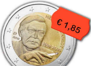 Helmut-Schmidt-Inflations-Euro-Duo - 1,85 Euro