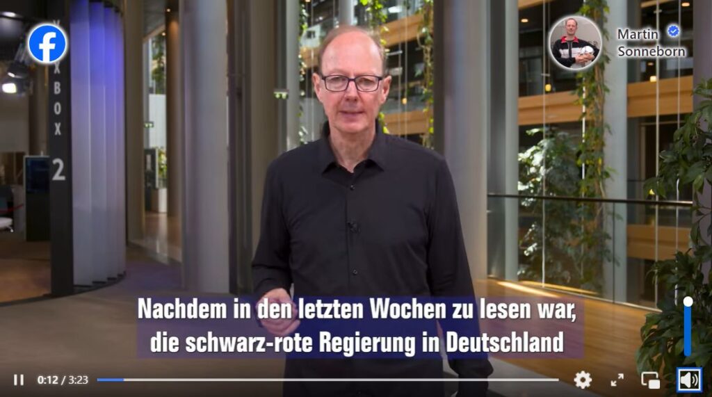 Facebook-Video – ein Kommentar von Martin Sonneborn zur Regierungs-Sommerpause 2026