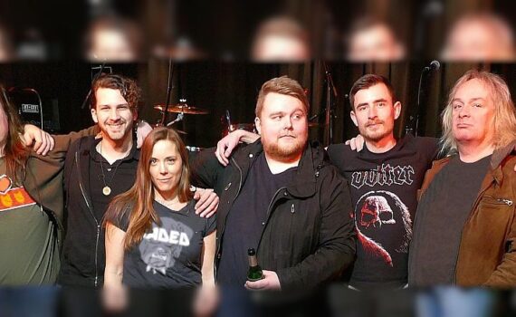 V.l.n.r.: Matze und Luke von JADED, Christian, Isabel und Malte von Curious Mind, Mirko von JADED, Jürgen, Daniel und Niels von Cholane