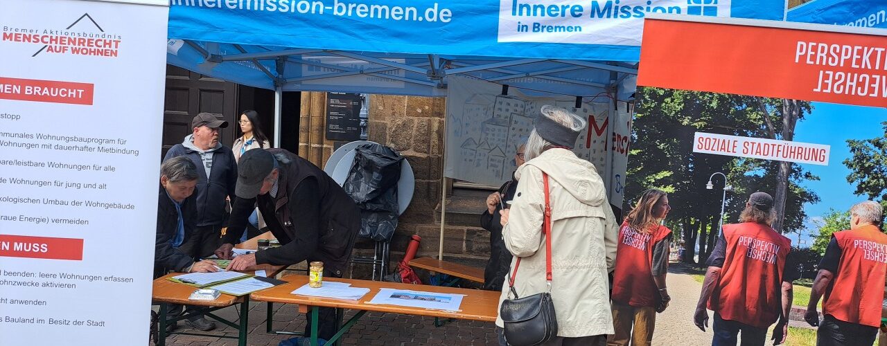 Direkt neben dem Stand vom Bündnis der Stand der Inneren Mission